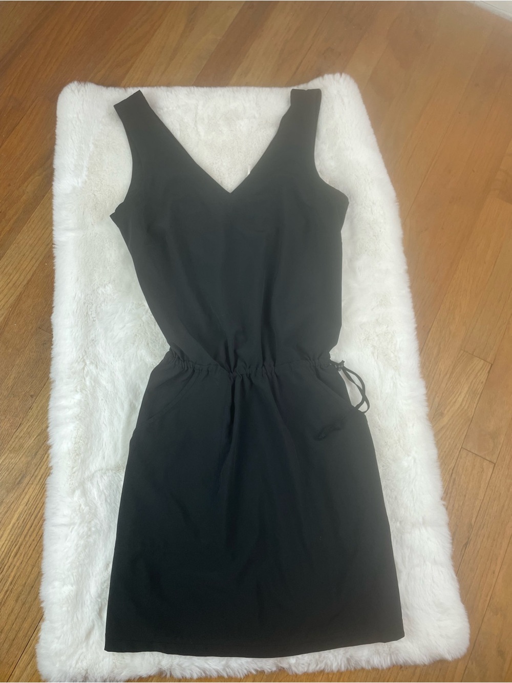 Toad&Co Black Sleeveless V-Neck Mini Dress